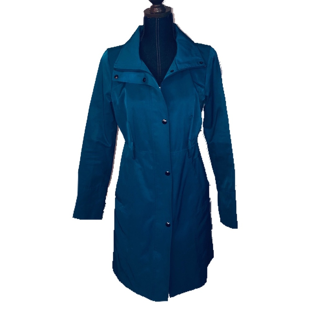 Guess teal trench coat